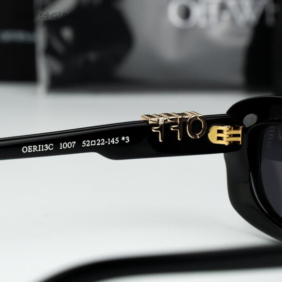 Off-White Men Sunglasses Black Grey Rectangle OERI13C RENTON 1007 BRAND NEW - Picture 6 of 12